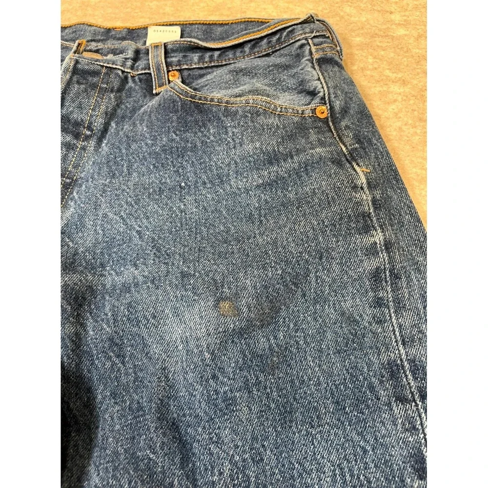 Levi's 501 Jeans Men‎ 34x32 Blue Denim Cotton 5-Pockets Straight Leg Mid Rise